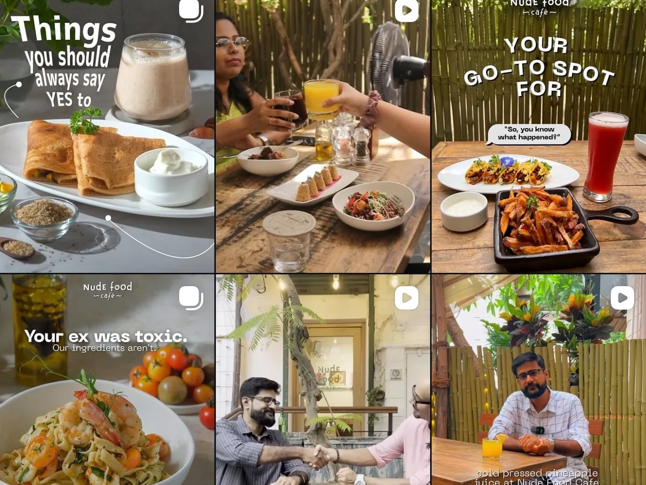 Social media managment for Nude Food Cafe
