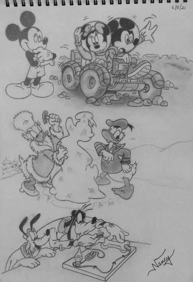 Mickey and friends