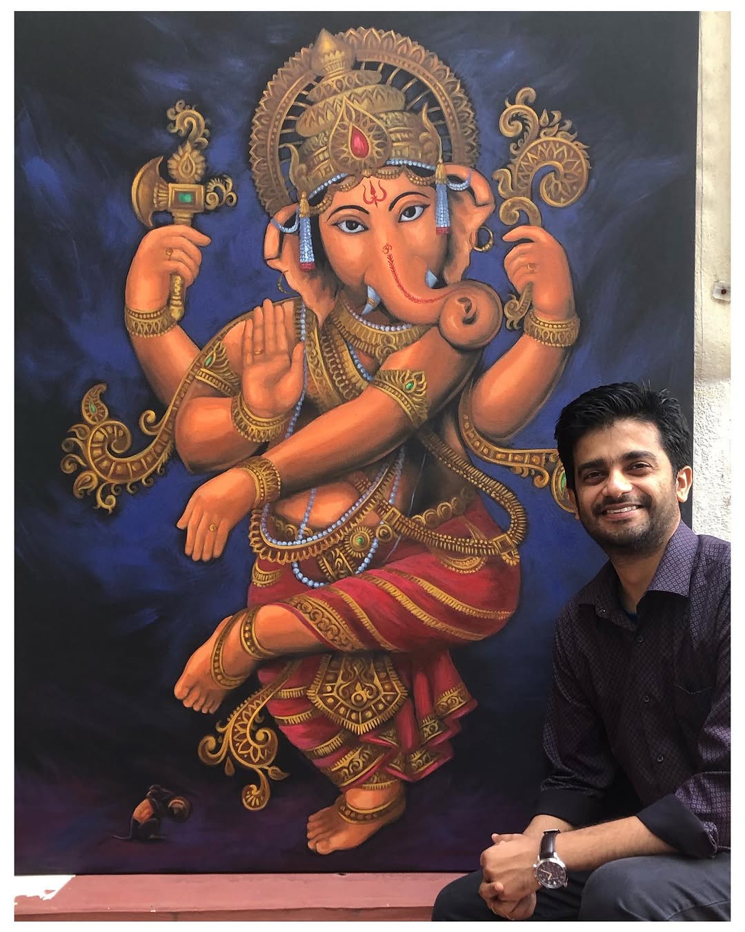 Sri Ganesha 🙏🏻 acrylic on canvas!