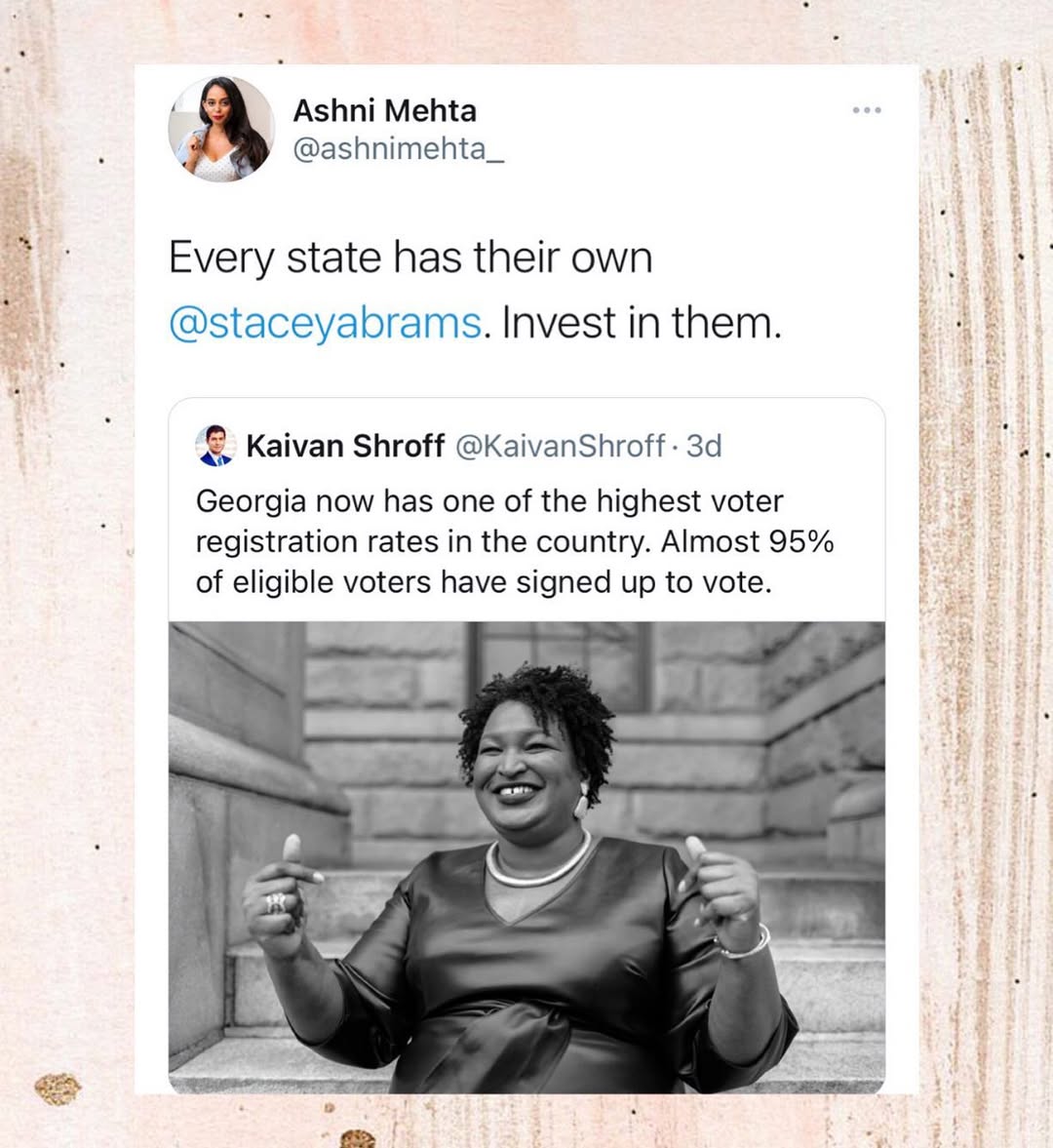 Last week, Georgia announced that it now has one of the *highest voter registration rates in the ...