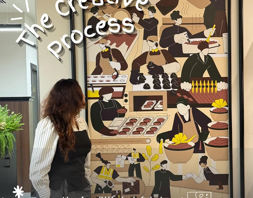 VOCCA HQ Office Wall Mural | Storytelling - Shirin Pitale